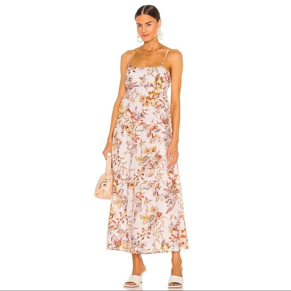 Floral Flow Dress in Natural Paisley